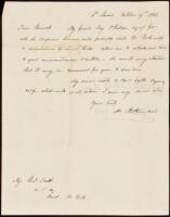 SOLD BY PRIVATE TREATY Autograph Letter Signed by Henry Atkinson, to Genl. [Winfield] Scott, introducing Benjamin O'Fallon