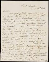 SOLD BY PRIVATE TREATY Autograph Letter Signed by Thomas Hart Benton, to Benjamin O’Fallon, regarding Indian Agent John F. Hamtramck and his corruption