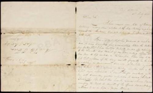 SOLD BY PRIVATE TREATY Autograph Letter Signed by John Gale, army surgeon at Fort Atkinson, to Indian Agent Benjamin O’Fallon, regarding the military expedition against the Arikara Indians in 1823