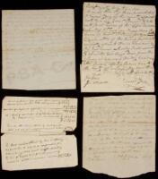 SOLD BY PRIVATE TREATY Three bills of sale for slaves bought by Jacob Horine, & listing of assets in his estate including slaves