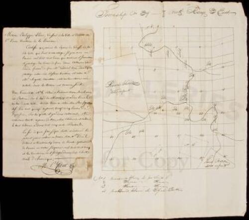 SOLD BY PRIVATE TREATY Two early surveys & one deed for land in Louisiana i.e. Missouri Territory