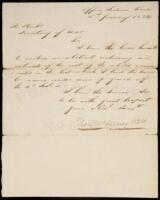 SOLD BY PRIVATE TREATY Manuscript Letter, Signed by Thomas L. McKenney, to Secretary of War John C. Calhoun