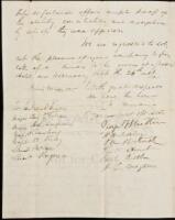 SOLD BY PRIVATE TREATY Autograph invitation to Benjamin O&rsquo;Fallon and others to a dinner in St. Louis following their return from the Yellowstone River