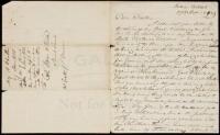 SOLD BY PRIVATE TREATY Manuscript petition to John O&rsquo;Fallon, signed by 10 supplicants, requesting he ask his brother Benjamin to run for Governor of Missouri, and Autograph Letter Signed by Benjamin O&rsquo;Fallon, to his brother John, declining the honor