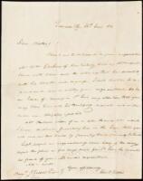 SOLD BY PRIVATE TREATY Autograph Letter Signed by John O’Fallon, to his brother Benjamin O’Fallon, introducing an acquaintance and asking he be introduced in turn to their uncle William Clark