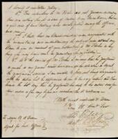 SOLD BY PRIVATE TREATY Autograph Letter Signed by Captain Bennett C. Riley, to Indian Agent Benjamin O&rsquo;Fallon, in response to questions about the Arikara Expedition of 1823