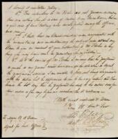 SOLD BY PRIVATE TREATY Autograph Letter Signed by Captain Bennett C. Riley, to Indian Agent Benjamin O’Fallon, in response to questions about the Arikara Expedition of 1823