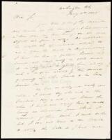 SOLD BY PRIVATE TREATY Autograph Letter Signed by John Scott, to Indian Agent Benjamin O’Fallon, describing events in Washington, etc.