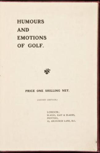 Humours and Emotions of Golf