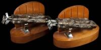 Pair of bookends - golf bags with individual golf clubs