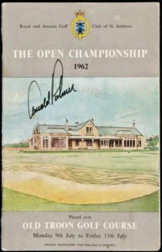 The Open Championship 1962. Played over Old Troon Golf Course, Monday 9th July to Friday 13th July. Official Programme