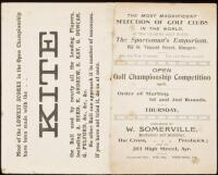 Scorecard from the 1908 Open Golf Championship Competition
