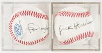 Two baseballs signed by San Francisco Poet Laureates