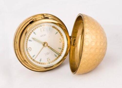 Golf ball travel alarm clock