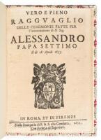 Vero e pieno ragguaglio delle ceremonie fatte per l'incoronazione di n. sig. Alessandro papa settimo, il d&igrave; 18. aprile 1655