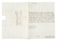 Autograph letter from the future Pope Gregory XVI, signed as B. Mauro Cappellari