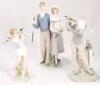 Three porcelain golfing figurines by Lladro