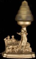 Deco-style golf themed lamp