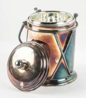 WITHDRAWN-Silver-plate ice bucket with golfing motif