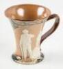 Stoneware fluted stein with relief illustration of golfers - 2