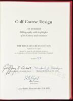 Golf Course Design: An annotated bibliography with highlights of its history and resources