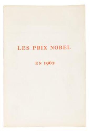 Les Prix Nobel en 1962