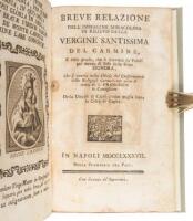 Breve relazione dell'immagine miracolosa di rilievo della vergine Santissima del Carmine...Che si venera nella Chiesa del Conservatorio delle Religiose carmelitane sotto il titolo di S. Francesco in Camigliano Della Diocesi di Calvi cinque miglia sopra la