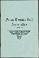 Dallas Woman's Golf Association 1926-27