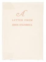 A Letter from John Steinbeck