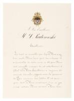 Letter signed, to M.I. Paderewski expressing thanks for a gift