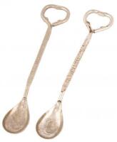 Two Del Monte Lodge silver cocktail spoons