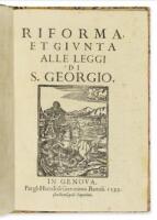 Riforma et giunta alle leggi di S. Georgio