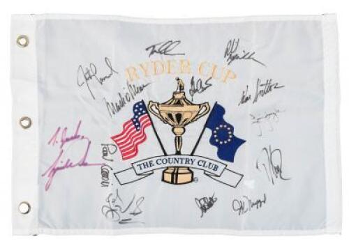 1999 Ryder Cup Flag, signed by 13 players