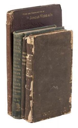 Four volumes of 19th Century American Cookery