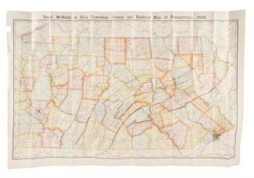 Rand, McNally & Co.'s Township, County and Railroad Map of Pennsylvania, 1885