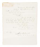 Two manuscript transfer orders made to Capt. A.W. Putnam, plus mileage voucher