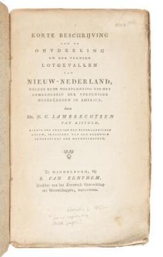 Korte Beschrijving van de Ontdekking en der Verdere Lotgevallen van Nieuw-Nederland