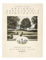 Official Souvenir Book of the United States Golf Association, Thirty First National Amateur Golf Championship, Minikahda Club Minneapolis, August 22-27, 1927