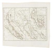 Carte de la Californie suivant I. La carte manuscrite de l'Am&eacute;rique de Mathieu N&eacute;ron Pecci olen dresse &agrave; Florence en 1604. II. Sanson 1656. III. De L'Isle Am&eacute;rique Sept. 1700. IV. le Pere Kino Jesuite en 1705. V. La Societe des J&eacute;suites en 1767...