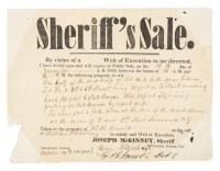 Sheriff's Sale - November 4, 1850