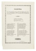 Marcha que los sargentos de la segunda compa&ntilde;ia del batallon &ldquo;Independencia&rdquo; dedican a sus compa&ntilde;eros de armas, en celebridad de la benedicion de la bandera de su batallon.
