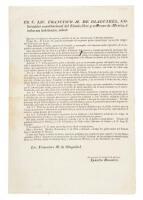 El C. Lic. M. De Olaguibel, Gobernador constitucional del Estado y soberano de M&eacute;xico, &aacute; todos sus habitantes
