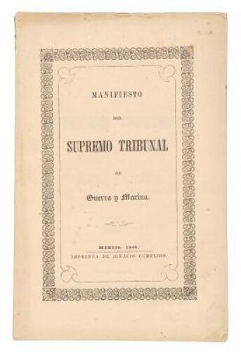 Manifiesto del Supremo Tribunal de Guerra y Marina.