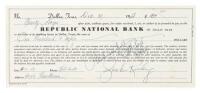 Promissory note signed by Jack Ruby