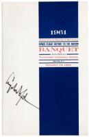 1961 American Rocket Society. Space Flight Report to the Nation Banquet, Grand Ballroom, Waldorf-Astoria Hotel. New York, N.Y. October 13, 1961 - program signed by Lyndon Johnson