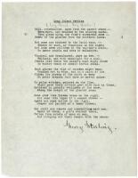 Archive of typed and signed poetry by George Sterling