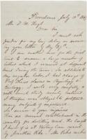 Autograph Letter Signed - 1863 Brown University Professor who became Colorado Mining Magnate