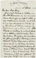 Autograph Letter Signed - 1875 Bishop of Tennessee aided the poor, white and black