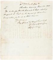 Manuscript orders signed by Col. W.J. Worth as Chief of Staff to Gen. Winfield Scott