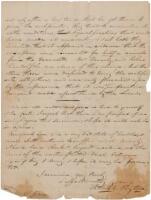 Manuscript-length Autograph Letter Signed about the 1843 Murder of Robert E. Lee